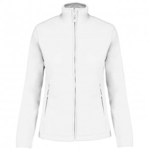 MAUREEN - LADIES' FULL ZIP MICROFLEECE JACKET, White (Polar pullovers)