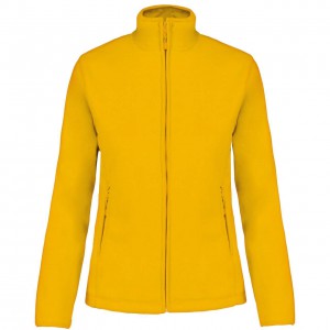 MAUREEN - LADIES' FULL ZIP MICROFLEECE JACKET, Yellow (Polar pullovers)