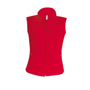 MELODIE - LADIES' MICRO FLEECE GILET, Red (Vests)