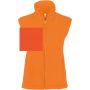 MELODIE - LADIES' MICROFLEECE GILET, Fluorescent Orange