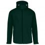 MEN'S DETACHABLE HOODED SOFTSHELL JACKET, Bottle Green