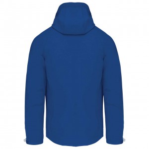 MEN'S DETACHABLE HOODED SOFTSHELL JACKET, Dark Royal Blue (Jackets)