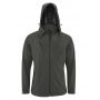 MEN'S DETACHABLE HOODED SOFTSHELL JACKET, Titanium