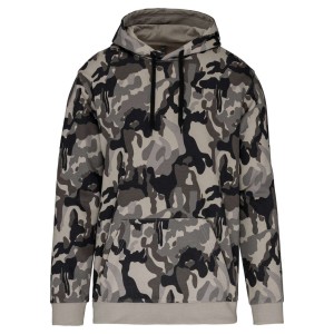 MEN?S HOODED SWEATSHIRT, Grey Camouflage (Pullovers)