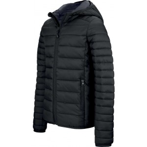 MEN'S LIGHTWEIGHT HOODED PADDED JACKET, Black (Jackets)