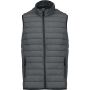 MEN?S LIGHTWEIGHT SLEEVELESS FAKE DOWN JACKET, Marl Dark Grey