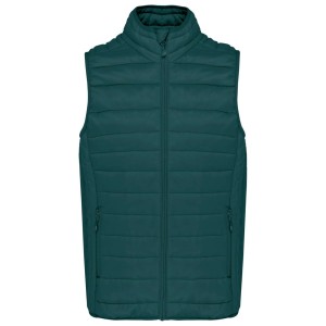 MEN?S LIGHTWEIGHT SLEEVELESS FAKE DOWN JACKET, Mineral Green (Vests)