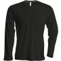 MEN'S LONG-SLEEVED CREW NECK T-SHIRT, Black