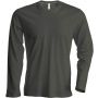 MEN'S LONG-SLEEVED CREW NECK T-SHIRT, Forest Green