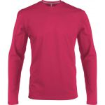 MEN'S LONG-SLEEVED CREW NECK T-SHIRT, Fuchsia (KA359FU)