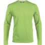 MEN'S LONG-SLEEVED CREW NECK T-SHIRT, Lime