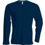 MEN'S LONG-SLEEVED CREW NECK T-SHIRT, Navy