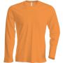 MEN'S LONG-SLEEVED CREW NECK T-SHIRT, Orange