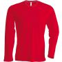 MEN'S LONG-SLEEVED CREW NECK T-SHIRT, Red