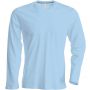 MEN'S LONG-SLEEVED CREW NECK T-SHIRT, Sky Blue