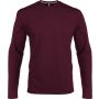 MEN'S LONG-SLEEVED CREW NECK T-SHIRT, Wine