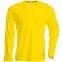 MEN'S LONG-SLEEVED CREW NECK T-SHIRT, Yellow