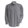 MEN'S LONG-SLEEVED OXFORD SHIRT, Oxford Silver