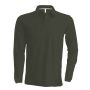 MEN'S LONG-SLEEVED POLO SHIRT, Dark Khaki