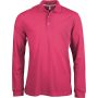 MEN'S LONG-SLEEVED POLO SHIRT, Fuchsia