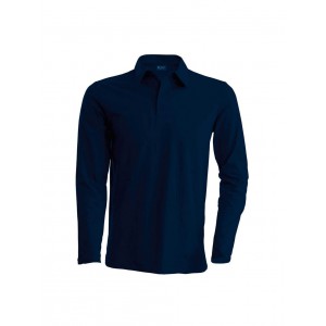 MEN'S LONG-SLEEVED POLO SHIRT, Navy (Long-sleeved shirt)