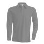 MEN'S LONG-SLEEVED POLO SHIRT, Oxford Grey