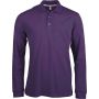 MEN'S LONG-SLEEVED POLO SHIRT, Purple