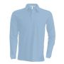 MEN'S LONG-SLEEVED POLO SHIRT, Sky Blue