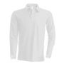 MEN'S LONG-SLEEVED POLO SHIRT, White