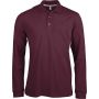 MEN'S LONG-SLEEVED POLO SHIRT, Wine