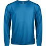 MEN'S LONG-SLEEVED SPORTS T-SHIRT, Aqua Blue