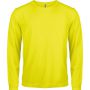 MEN'S LONG-SLEEVED SPORTS T-SHIRT, Fluorescent Yellow