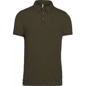 MEN'S SHORT SLEEVED JERSEY POLO SHIRT, Light Khaki (Polo shirt, 90-100% cotton)