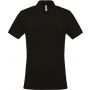 MEN'S SHORT-SLEEVED PIQU POLO SHIRT, Black