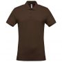 MEN'S SHORT-SLEEVED PIQU POLO SHIRT, Chocolate