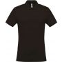 MEN'S SHORT-SLEEVED PIQU POLO SHIRT, Dark Grey