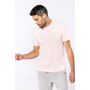 MEN'S SHORT-SLEEVED PIQU POLO SHIRT, Pale Pink