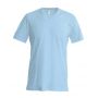 MEN'S SHORT-SLEEVED V-NECK T-SHIRT, Sky Blue