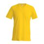 MEN'S SHORT-SLEEVED V-NECK T-SHIRT, Yellow