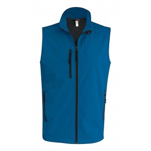 MEN'S SOFTSHELL BODYWARMER, Aqua Blue (Vests)