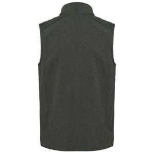 MEN'S SOFTSHELL BODYWARMER, Marl Green (Vests)