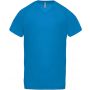 MEN?S V-NECK SHORT SLEEVE SPORTS T-SHIRT, Aqua Blue