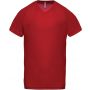 MEN?S V-NECK SHORT SLEEVE SPORTS T-SHIRT, Red