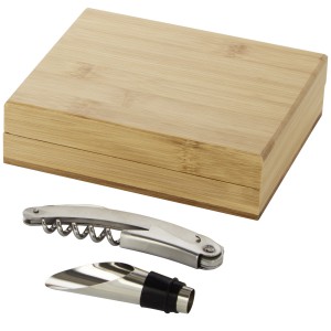 Merlou 2-teiliges Weinset, natur, silber