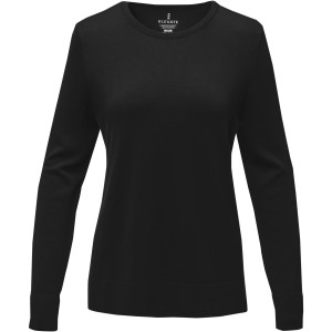 Merrit women's crewneck pullover, Solid black (Pullovers)