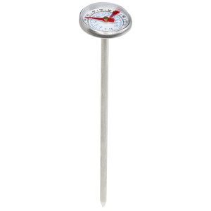 Met Grill-Thermometer, silber