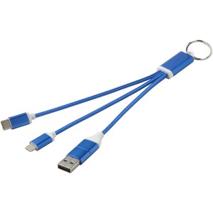 Metal 4-in-1 Ladekabel aus recyceltem Aluminium mit Schlsse