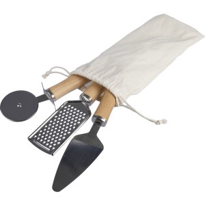 Metal and wooden kitchen tool set Sylvan, brown (Kchenzubehr aus Metall)