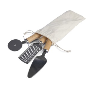 Metal and wooden kitchen tool set Sylvan, brown (Kchenzubehr aus Metall)