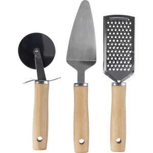 Metal and wooden kitchen tool set Sylvan, brown (Kchenzubehr aus Metall)